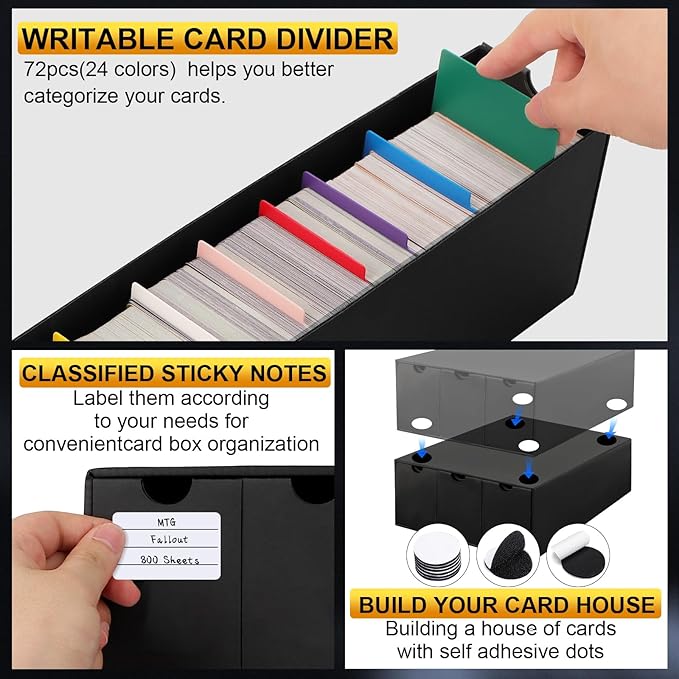 Trading Card Storage Box, Includes 24-600 CT Boxes & Card Dividers, + Trading - Image 3