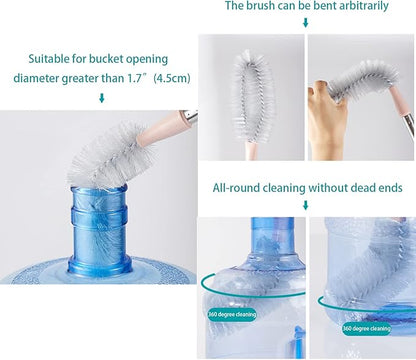 2 Pack 28" Long Bottle Brush, 3 & 5 Gallon Bottle Cleaner Brush, Nylon Bristles - Image 6
