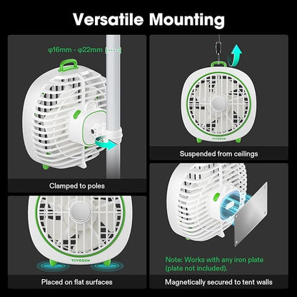 VIVOSUN AeroWave D4, 4” Grow Tent Clip Fan - Image 5