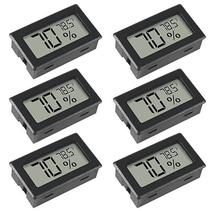 6 Pack Mini Hygrometer Indoor Humidity Meter Hygrometer Thermometers ，Humidity by DWEII