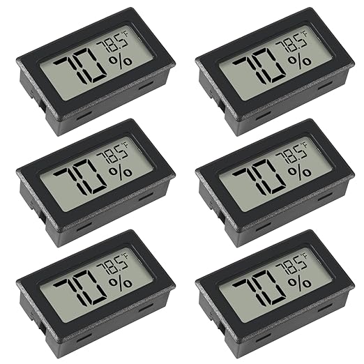 6 Pack Mini Hygrometer Indoor Humidity Meter Hygrometer Thermometers ，Humidity by DWEII