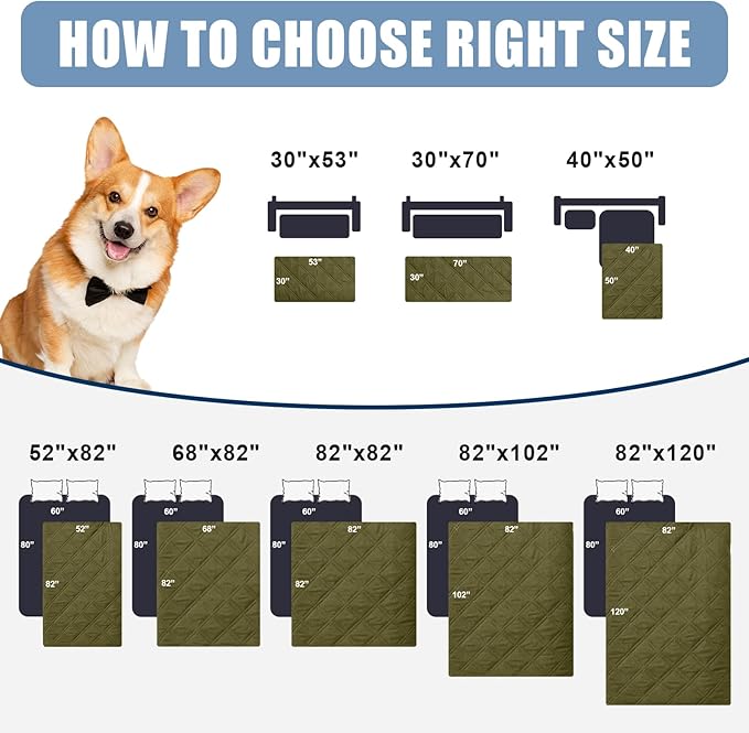 Smiry Waterproof Dog Bed Cover Pet Blanket, Soft Washable Dog Blanket - Image 6