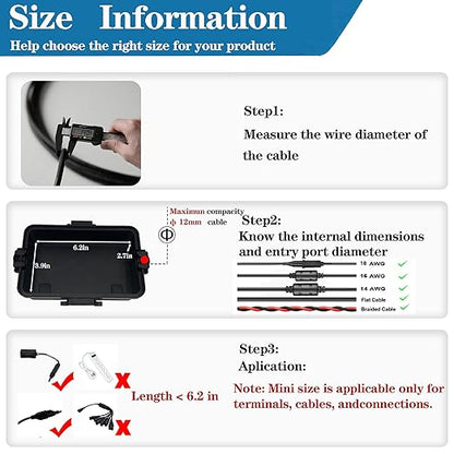 Mini Outdoor Electrical Box, IP54 Waterproof Extension Cord Cover Weatherproof - Image 4
