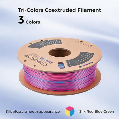 Comgrow Silk Shiny Rainbow Multi-Color 3D Printer Filament, Comgrow 3D Printing - Image 4