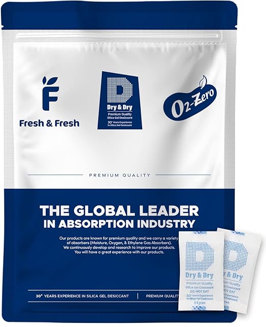 Dry & Dry 0.5 Gram Silica Gel Packets Desiccants Silica Gel Packs by DryDry