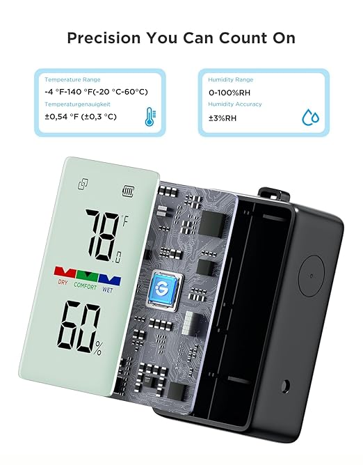 GoveeLife Outdoor Indoor Thermometer Hygrometer IP65 Waterproof, LCD Digital - Image 5