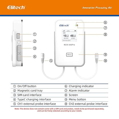 Elitech 2.4GHz/5GHz WiFi Real-Time Temperature Humidity Monitor, Dual Channel - Image 7