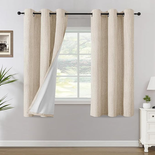 H.VERSAILTEX Chenille Linen Blackout Curtains by HVERSAILTEX