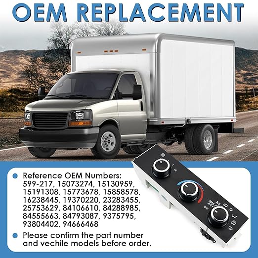 599-217 Heater A/C Control Switch, Front Climate Control Module Compatible - Image 3