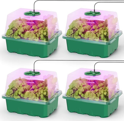 MIXC Seed Starter Kit with Grow Light, Elevated Seedling Tray Kit with by MIXC