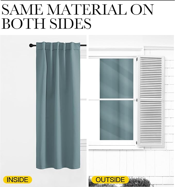 NICETOWN Window Treatment Curtains Room Darkening Drapes - Image 6