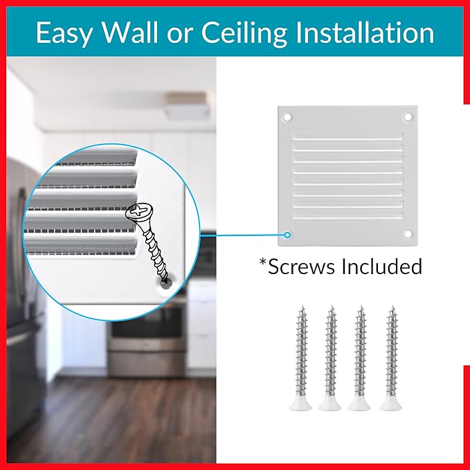 2x2 Vent Cover - White HVAC Return Air Grille - Image 4