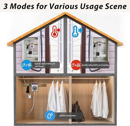Automatic Small Dehumidifier for Grow Tent, Electric Box, Storage Cabinet - Image 2