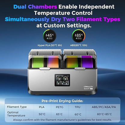 Creality Space Pi X4 Filament Dryer 4 Roll 3D Printer Dry Box - Image 3