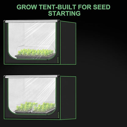 MELONFARM 34"x34"x72" Grow Tent, Double Transparent Viewing Door Indoor Grow - Image 6