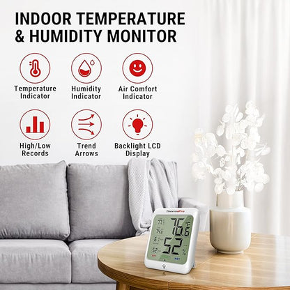 ThermoPro TP53 Digital Hygrometer Indoor Thermometer - Image 2