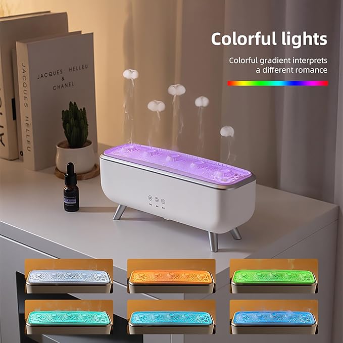 Jellyfish Oil Diffuser Humidifier, 7-Color Gradient LED Lights, 300ML Dynamic - Image 3