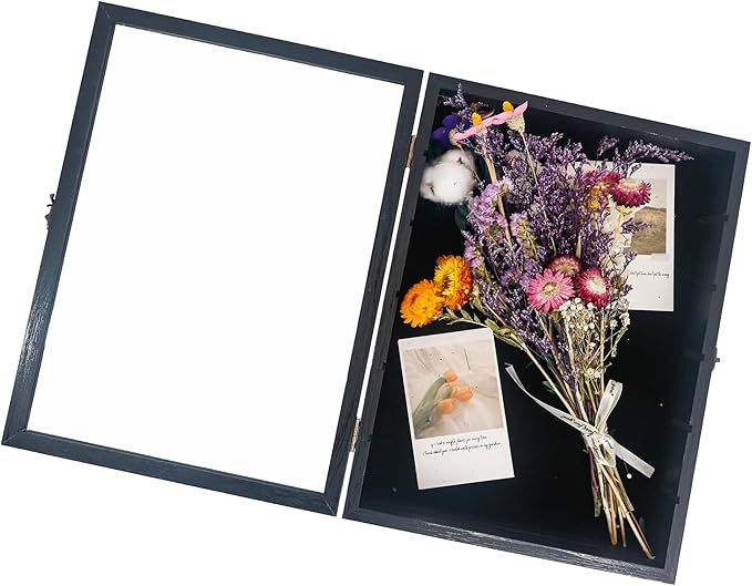 Shadow Box Frame with Removable Shelves, Coins Military Medals Pins Wedding - Image 2