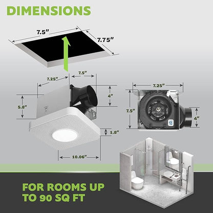 Homewerks 7130-40-BT DC Bathroom Fan - Image 4