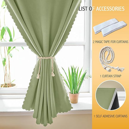 Adhesive Curtain 100% Blackout No-Drill Easy Install - Image 4