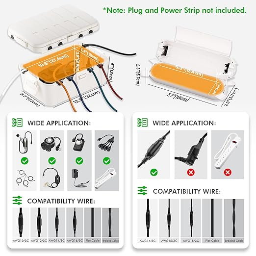 RESTMO 5-Piece Outdoor Waterproof Electrical Box Set – 12.5" x 8.5" x 5" Large - Image 2