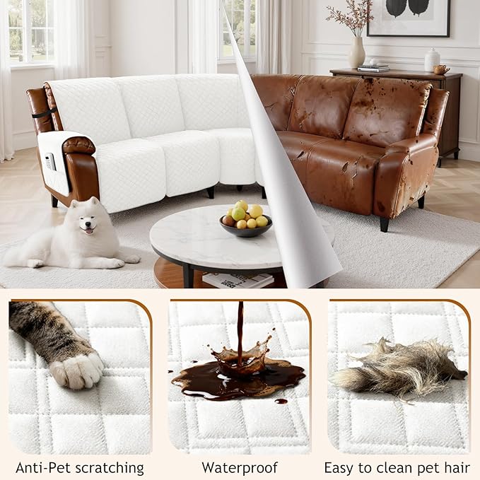Arfntevss Waterproof Recliner Sectional Couch Covers - Image 6