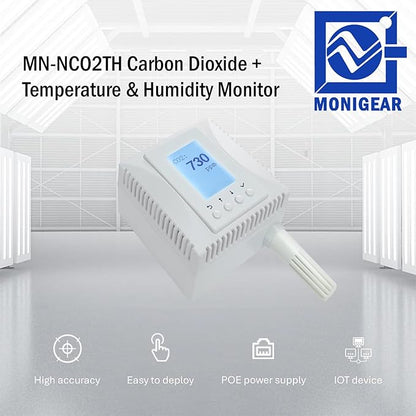 Indoor Air Quality Monitor, 3-in-1 Temperature Humidity CO2 Sensor, - Image 3