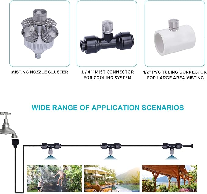 Fogland Misting Nozzles for Cooling System:35pcs Clogging-Prevent Cleanable - Image 5
