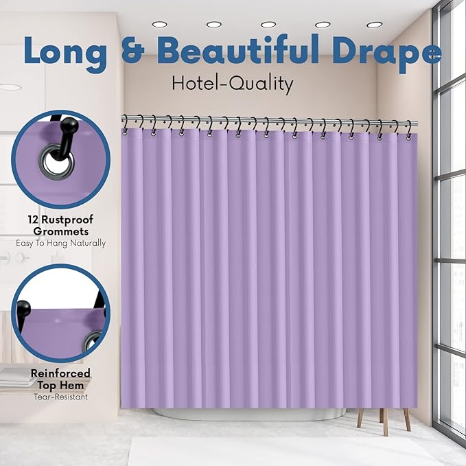 Premium Shower Curtain Liner, 6G PEVA Shower Curtain - Image 5