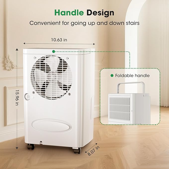 2, 500 Sq.Ft Dehumidifier with Drain Hose, 30 Pints Dehumidifiers - Image 7