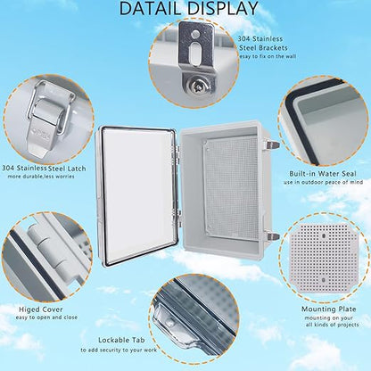 Outdoor Waterproof Box, IP67 ABS Junction Box Electrical Enclosure - Image 3