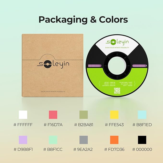 Soleyin Ultra PLA Filament 1.75mm PLA 3D Printer Filament High Speed 30-600mm/s - Image 6