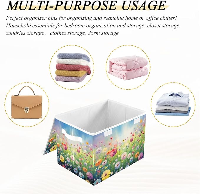 xigua Colorful Flowers Storage Bins - Image 7