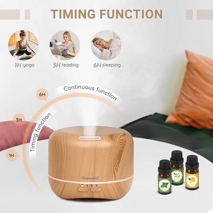 Homeweeks 300ml Essential Oil Diffuser, Quiet Aromatherapy Mist Diffusers - Image 4