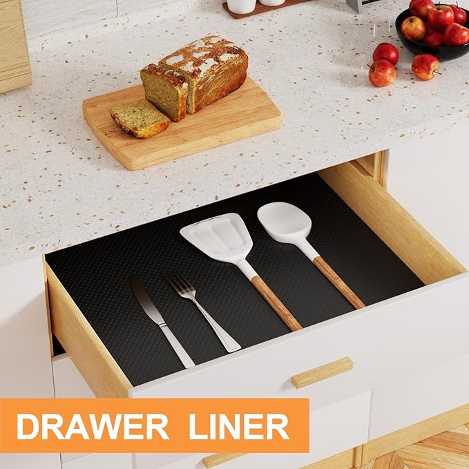 FLPMIX Cabinet Drawer Shelf Liner: Waterproof Non-Adhesive Kitchen Cabinets - Image 2