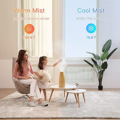 Cool Mist Humidifier, Elecameier Warm and Cool Mist Humidifier - Image 2