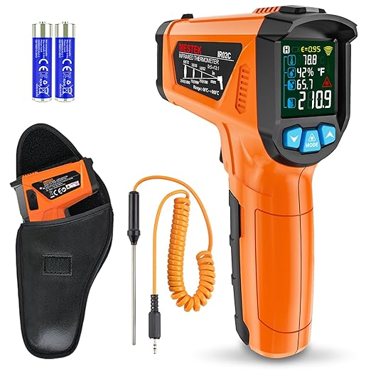 MESTEK Infrared Thermometer Gun, Non Contact Digital Laser Thermometer by MESTEK