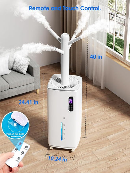26L/5.7Gal Humidifier Large Room 3000 ft², Supersized Cool Mist, 38H Quiet - Image 7