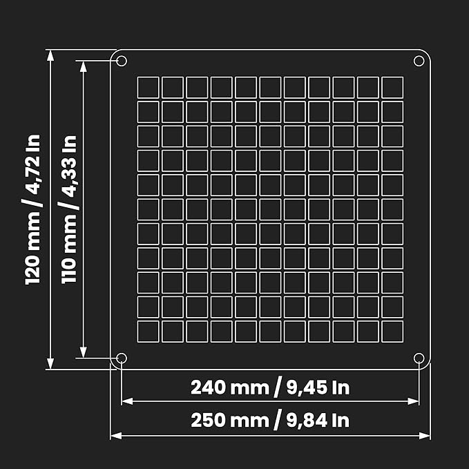 Repa Market 10" x 5" Inch Galvanized Steel Rectangular Crawl Space Vent Grid - Image 2