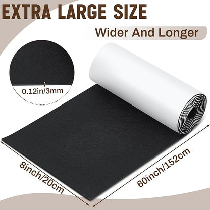 Large Felt Furniture Pads 8 x 60 Inch Non Slip Self Adhesive Heavy Duty - Image 2