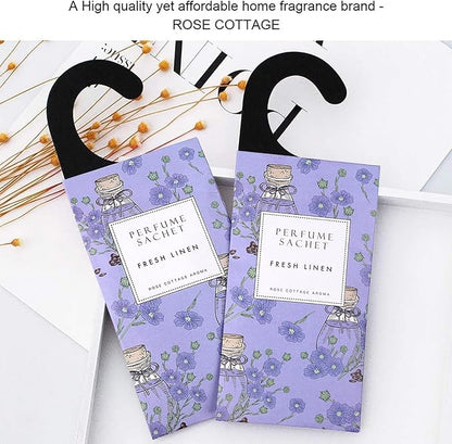ROSE COTTAGE Large 12 Packs Fresh Linen Hanging Closet Deodorizer Air Freshener - Image 7