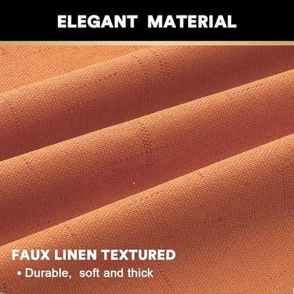 PrinceDeco 100% Linen Blackout Curtains Extra Wide Thermal Insulated Door - Image 4