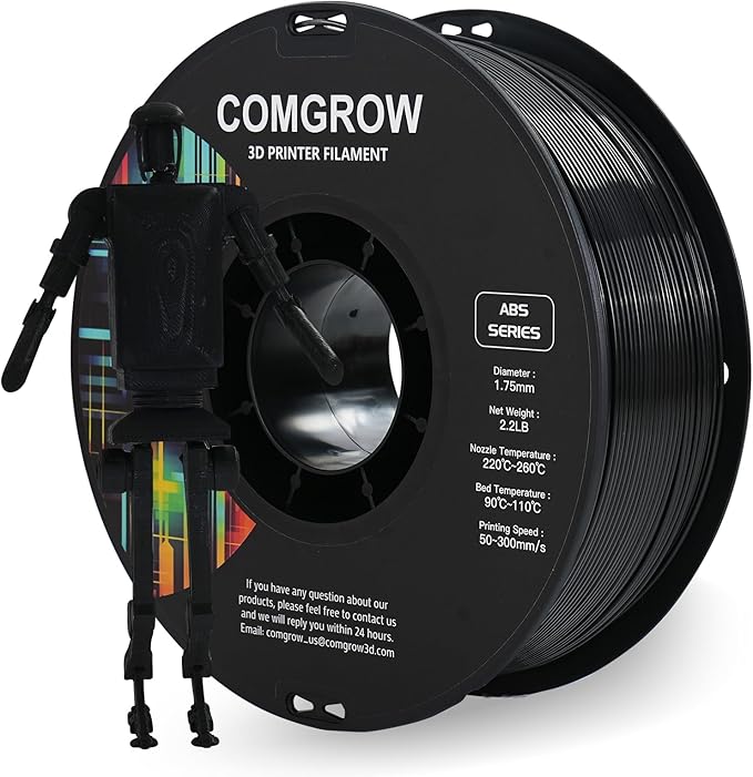 Comgrow ABS 3D Printer Filament, Heat Resistant, 1.75mm Diameter, 1lb Weight by Comgrow