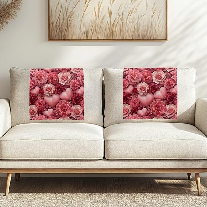 Valentine's Rose Headrest Cover - Image 2