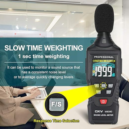 OXV Decibel Meter/Sound Pressure Level SPL Reader, Handheld Digital Measure - Image 4