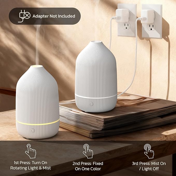 Essential Oil Diffuser, 100ml Aromatherapy Diffuser, Mini Ultrasonic Diffuser - Image 6