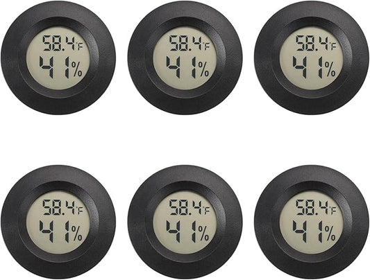 Mini Hygrometer Digital Thermometer Humidity Meter 6 Pack Hygrometer by SerundoAuto