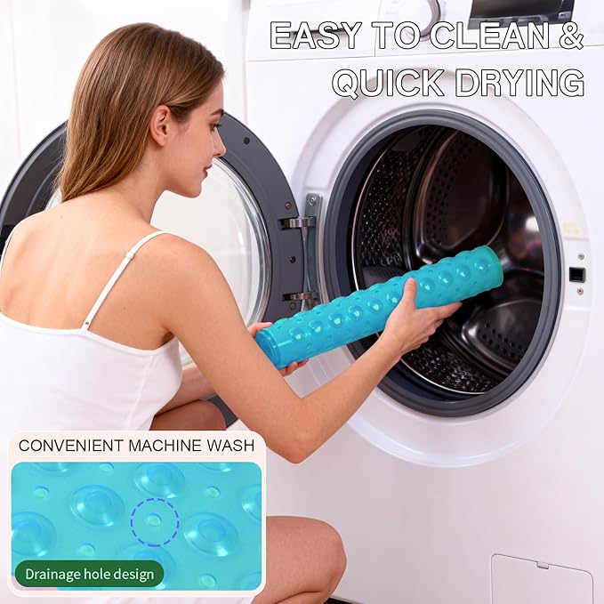 Anti-Slip Bathtub Shower mat, 20.8×20.8（Approximately 53×53cm） inch Soft - Image 6