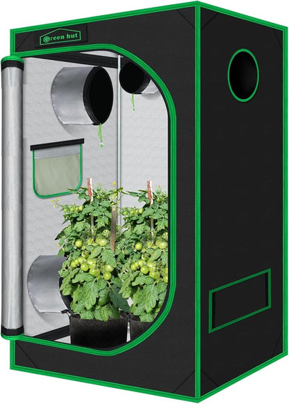 Indoor Grow Tent 48"x24"x60" 600D Mylar Hydroponic by GreenHut