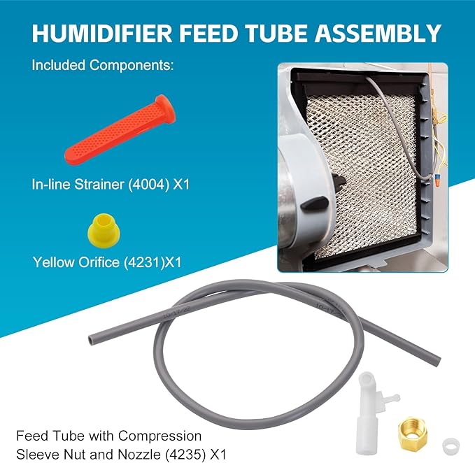 4235 Feed Tube Nozzle with Sleeve Nut 4004 Strainer, 4231 Orifice Replacement - Image 3
